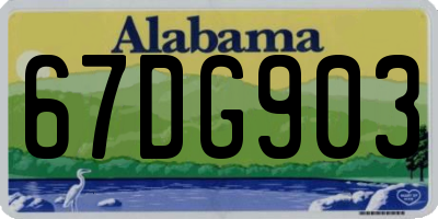 AL license plate 67DG903
