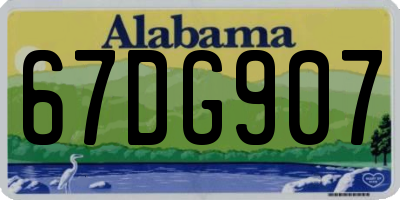 AL license plate 67DG907