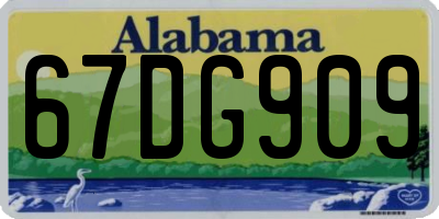 AL license plate 67DG909