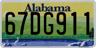AL license plate 67DG911