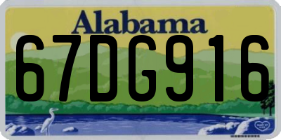 AL license plate 67DG916