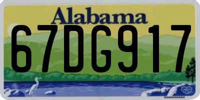 AL license plate 67DG917