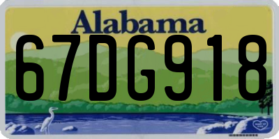 AL license plate 67DG918