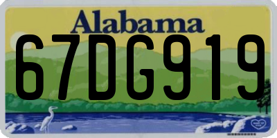 AL license plate 67DG919