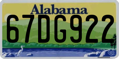 AL license plate 67DG922