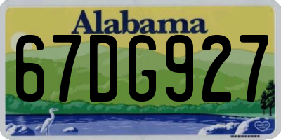 AL license plate 67DG927