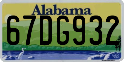 AL license plate 67DG932