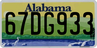 AL license plate 67DG933