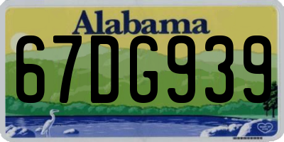 AL license plate 67DG939
