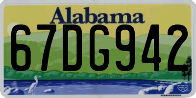 AL license plate 67DG942