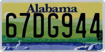 AL license plate 67DG944