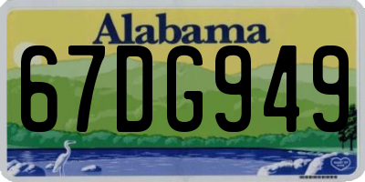 AL license plate 67DG949