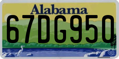 AL license plate 67DG950