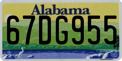 AL license plate 67DG955