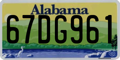 AL license plate 67DG961