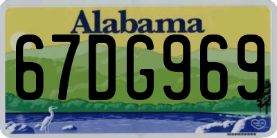 AL license plate 67DG969