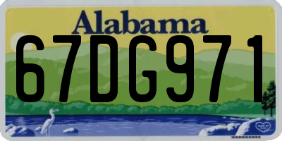 AL license plate 67DG971