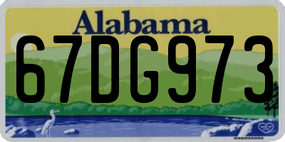 AL license plate 67DG973