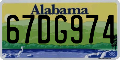 AL license plate 67DG974