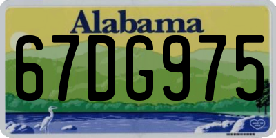 AL license plate 67DG975
