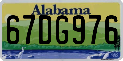 AL license plate 67DG976