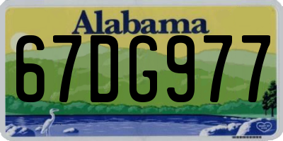 AL license plate 67DG977