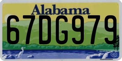 AL license plate 67DG979