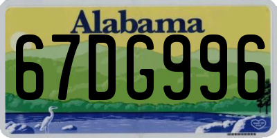 AL license plate 67DG996