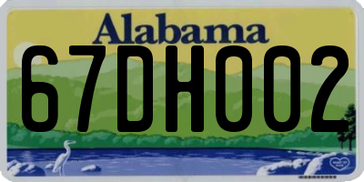 AL license plate 67DH002