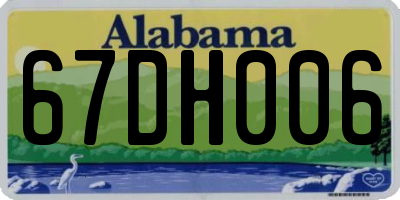 AL license plate 67DH006
