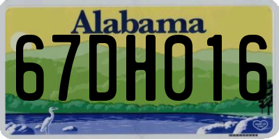 AL license plate 67DH016