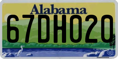 AL license plate 67DH020
