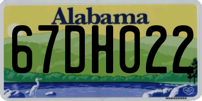 AL license plate 67DH022