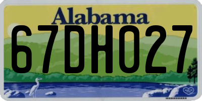 AL license plate 67DH027