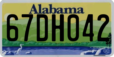 AL license plate 67DH042