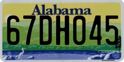 AL license plate 67DH045