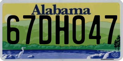 AL license plate 67DH047