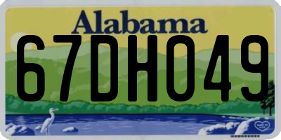 AL license plate 67DH049