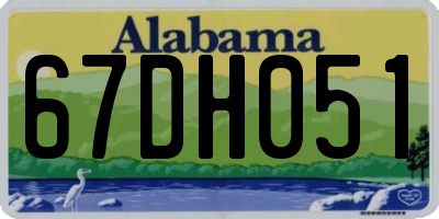 AL license plate 67DH051