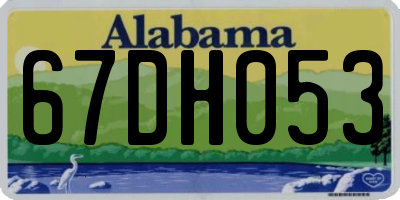 AL license plate 67DH053