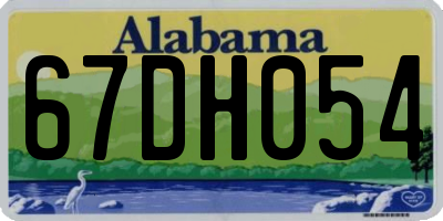 AL license plate 67DH054