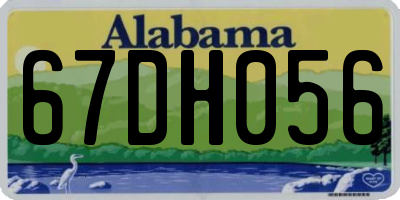 AL license plate 67DH056