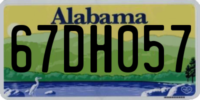 AL license plate 67DH057