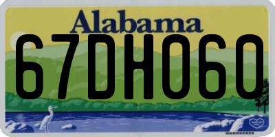AL license plate 67DH060