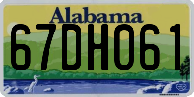 AL license plate 67DH061