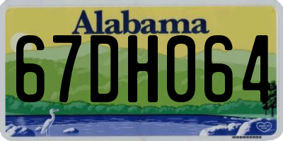AL license plate 67DH064