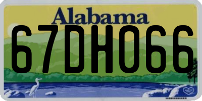 AL license plate 67DH066