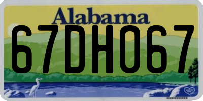 AL license plate 67DH067