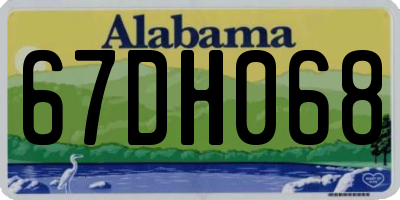 AL license plate 67DH068