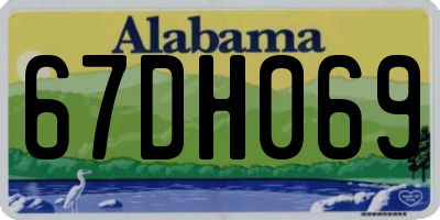 AL license plate 67DH069